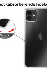 Nomfy Hoesje Geschikt voor iPhone 12 Mini Hoesje Siliconen Cover Case - Hoes Geschikt voor iPhone 12 Mini Hoes Back Case - Transparant