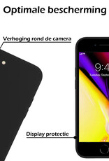 Nomfy Hoesje Geschikt voor iPhone SE 2020 Hoesje Siliconen Cover Case - Hoes Geschikt voor iPhone SE (2020) Hoes Back Case - 2-PACK - Zwart