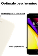 Nomfy Hoesje Geschikt voor iPhone SE 2020 Hoesje Siliconen Cover Case - Hoes Geschikt voor iPhone SE (2020) Hoes Back Case - 2-PACK - Wit