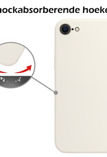 Nomfy Hoesje Geschikt voor iPhone SE 2020 Hoesje Siliconen Cover Case - Hoes Geschikt voor iPhone SE (2020) Hoes Back Case - 2-PACK - Wit