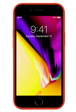 Nomfy Hoesje Geschikt voor iPhone SE 2020 Hoesje Siliconen Cover Case - Hoes Geschikt voor iPhone SE (2020) Hoes Back Case - 2-PACK - Rood