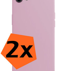 Nomfy Nomfy iPhone SE 2020 Hoesje Siliconen 2 PACK - Lila