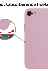 Nomfy Hoesje Geschikt voor iPhone SE 2020 Hoesje Siliconen Cover Case - Hoes Geschikt voor iPhone SE (2020) Hoes Back Case - 2-PACK - Lila