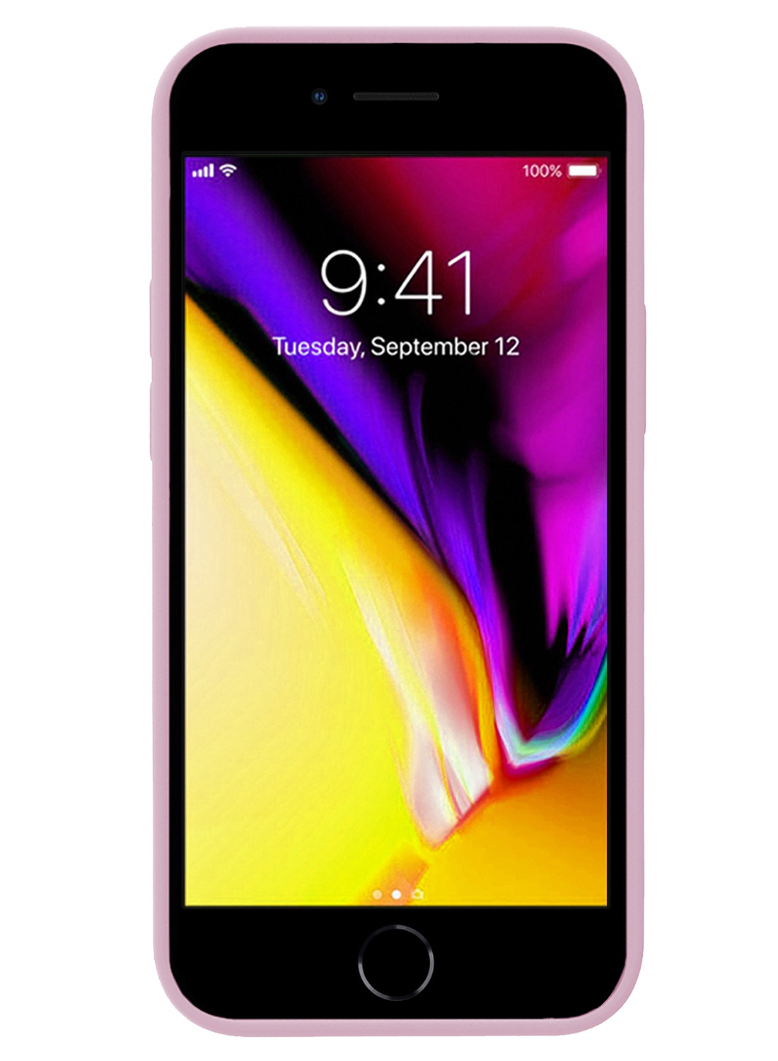 Nomfy Hoesje Geschikt voor iPhone SE 2020 Hoesje Siliconen Cover Case - Hoes Geschikt voor iPhone SE (2020) Hoes Back Case - 2-PACK - Lila