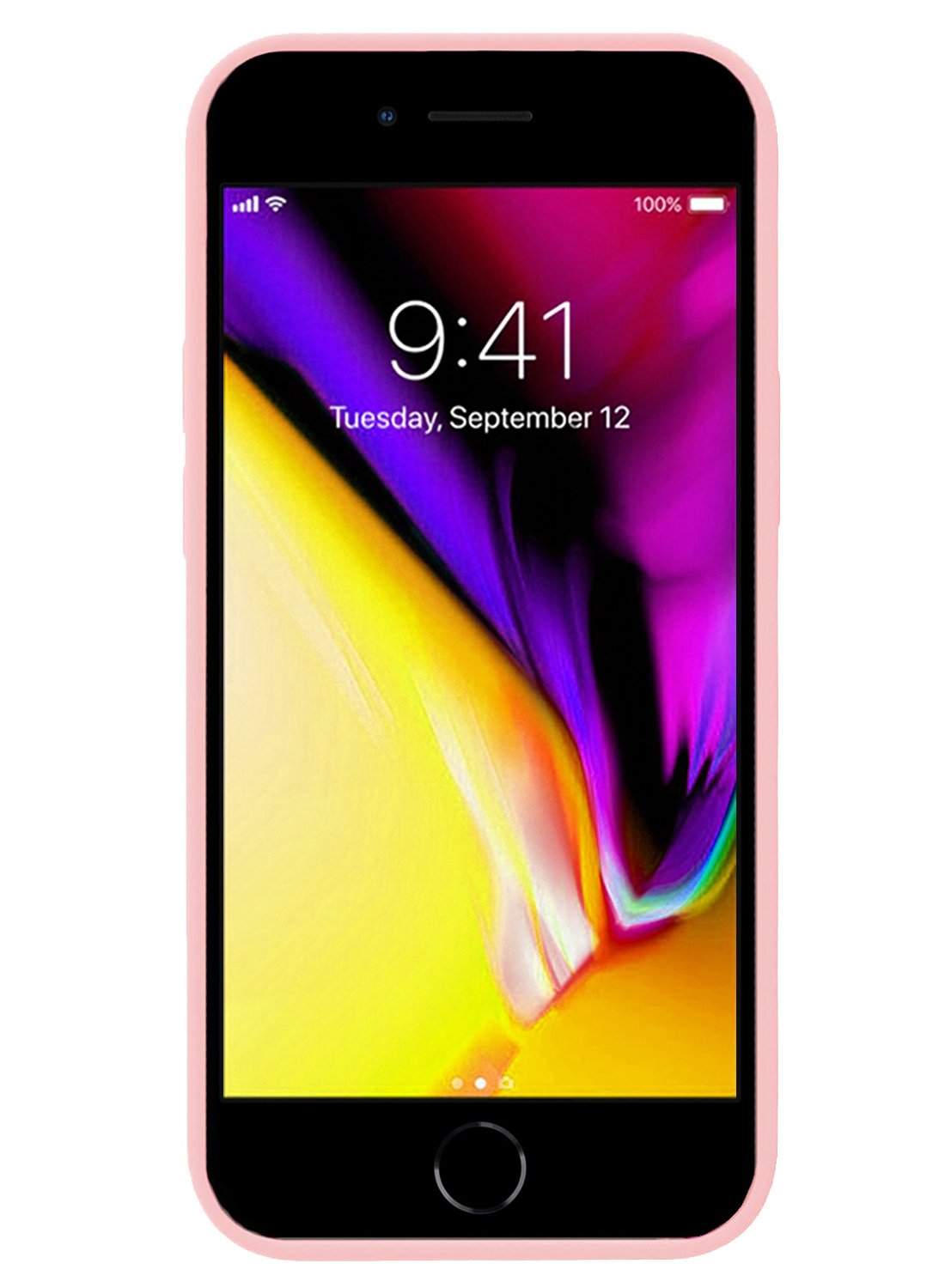 Nomfy Hoesje Geschikt voor iPhone SE 2020 Hoesje Siliconen Cover Case - Hoes Geschikt voor iPhone SE (2020) Hoes Back Case - 2-PACK - Lichtroze