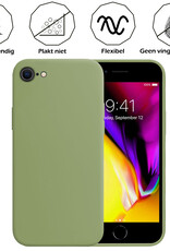 Nomfy Hoesje Geschikt voor iPhone SE 2020 Hoesje Siliconen Cover Case - Hoes Geschikt voor iPhone SE (2020) Hoes Back Case - 2-PACK - Groen