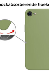 Nomfy Hoesje Geschikt voor iPhone SE 2020 Hoesje Siliconen Cover Case - Hoes Geschikt voor iPhone SE (2020) Hoes Back Case - 2-PACK - Groen