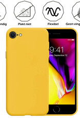 Nomfy Hoesje Geschikt voor iPhone SE 2020 Hoesje Siliconen Cover Case - Hoes Geschikt voor iPhone SE (2020) Hoes Back Case - 2-PACK - Geel