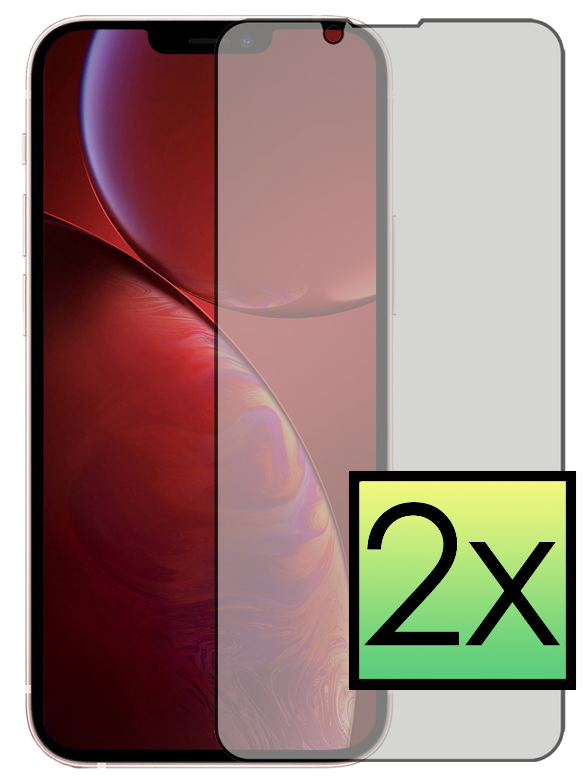 NoXx Screenprotector Geschikt voor iPhone 13 Pro Max Screenprotector Privacy Tempered Glass Gehard Glas Display Cover - 2x