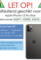 NoXx Screenprotector Geschikt voor iPhone 12 Pro Max Screenprotector Tempered Glass Gehard Glas Full Cover - 3x