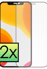 NoXx Screenprotector Geschikt voor iPhone 12 Pro Screenprotector Tempered Glass Gehard Glas Full Screen Display Cover - 2x