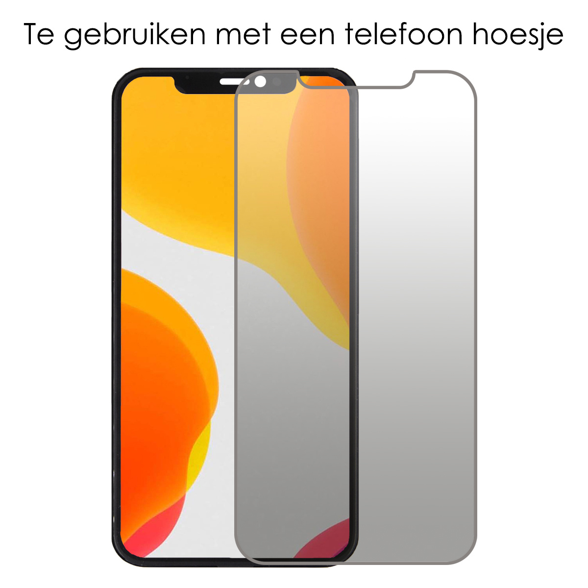 NoXx Screenprotector Geschikt voor iPhone 12 Pro Screenprotector Privacy Tempered Glass Gehard Glas Display Cover - 3x