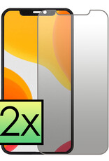 NoXx Screenprotector Geschikt voor iPhone 12 Pro Screenprotector Privacy Tempered Glass Gehard Glas Display Cover - 2x