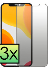 NoXx Screenprotector Geschikt voor iPhone 12 Screenprotector Privacy Tempered Glass Gehard Glas Display Cover - 3x