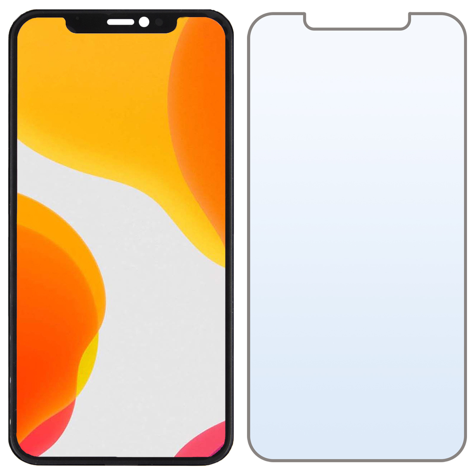 NoXx Screenprotector Geschikt voor iPhone 12 Mini Screenprotector Tempered Glass Gehard Glas Beschermglas - 2x