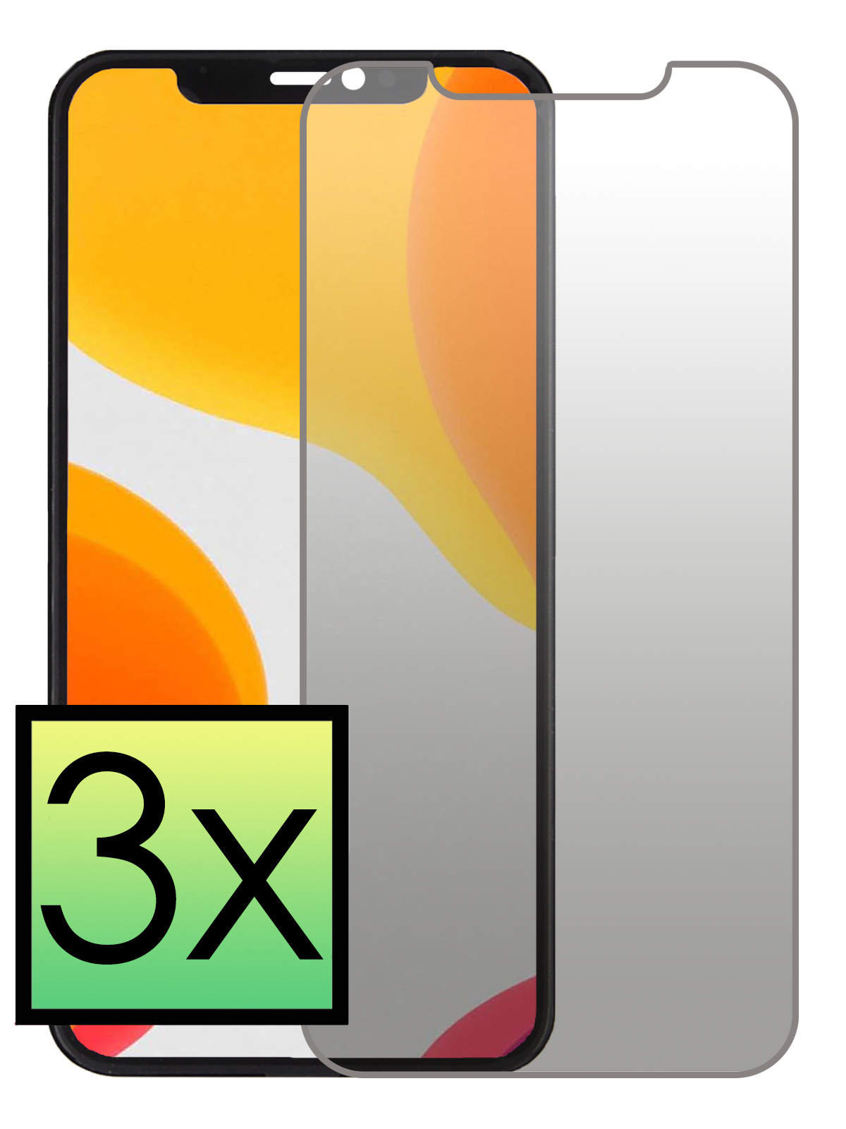 NoXx Screenprotector Geschikt voor iPhone 11 Pro Max Screenprotector Privacy Tempered Glass Gehard Glas Display Cover - 3x