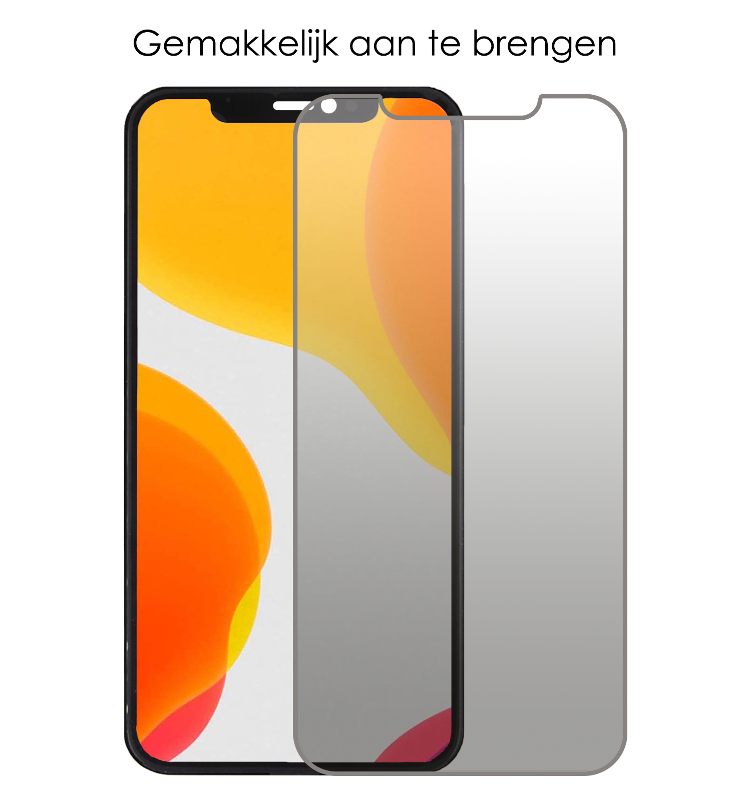 NoXx Screenprotector Geschikt voor iPhone 11 Pro Screenprotector Privacy Tempered Glass Gehard Glas Display Cover - 2x