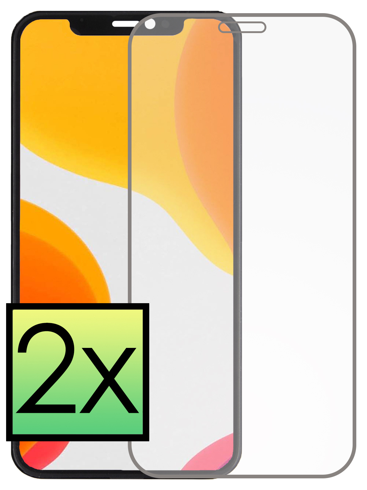 NoXx Screenprotector Geschikt voor iPhone Xs Max Screenprotector Tempered Glass Gehard Glas Full Screen Display Cover - 2x