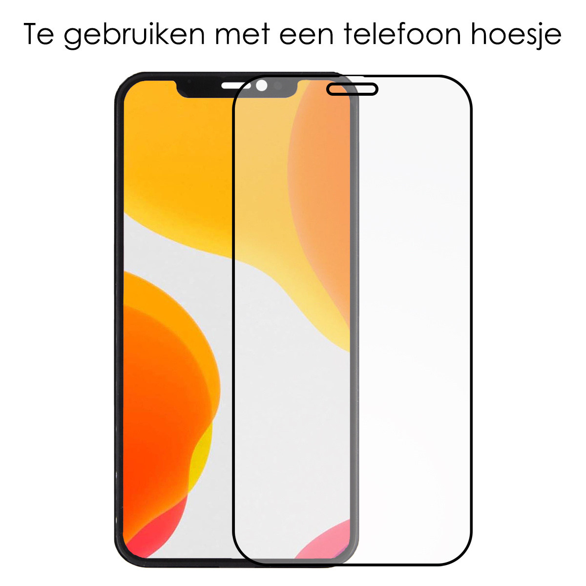 NoXx Screenprotector Geschikt voor iPhone Xs Screenprotector Tempered Glass Gehard Glas Full Cover