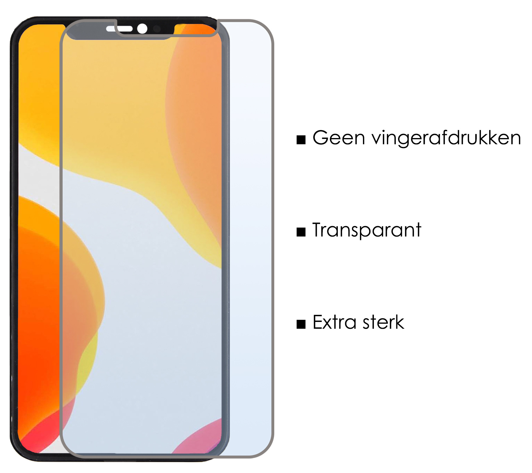 NoXx Screenprotector Geschikt voor iPhone Xs Screenprotector Tempered Glass Gehard Glas Beschermglas - 2x