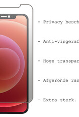 BASEY. Screenprotector Geschikt voor iPhone 11 Pro Max Screenprotector Privacy Beschermglas - Screenprotector Geschikt voor iPhone 11 Pro Max Screen Protector Full Screen Privacy - 2 Stuks