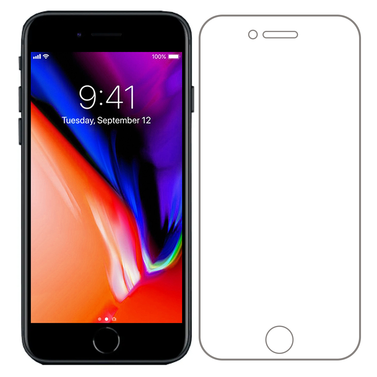 NoXx Screenprotector Geschikt voor iPhone 6 Plus Screenprotector Tempered Glass Gehard Glas Beschermglas