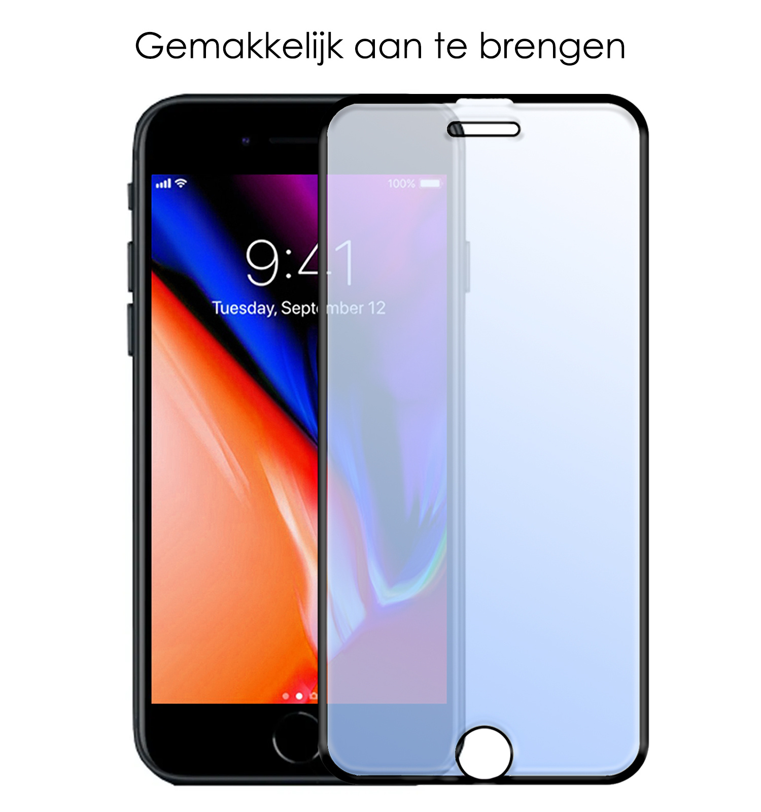 NoXx Screenprotector Geschikt voor iPhone 6 Plus Screenprotector Tempered Glass Gehard Glas Full Cover