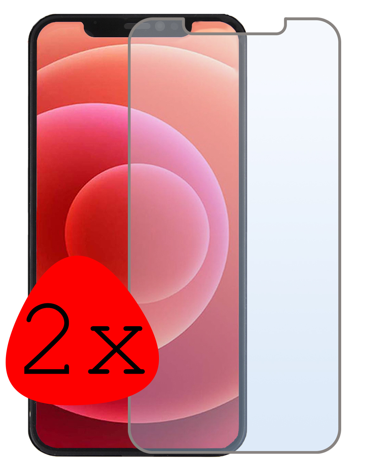 BASEY. Screenprotector Geschikt voor iPhone 12 Mini Screenprotector Tempered Glass - Screenprotector Geschikt voor iPhone 12 Mini Beschermglas Screen Protector Glas - 2 Stuks