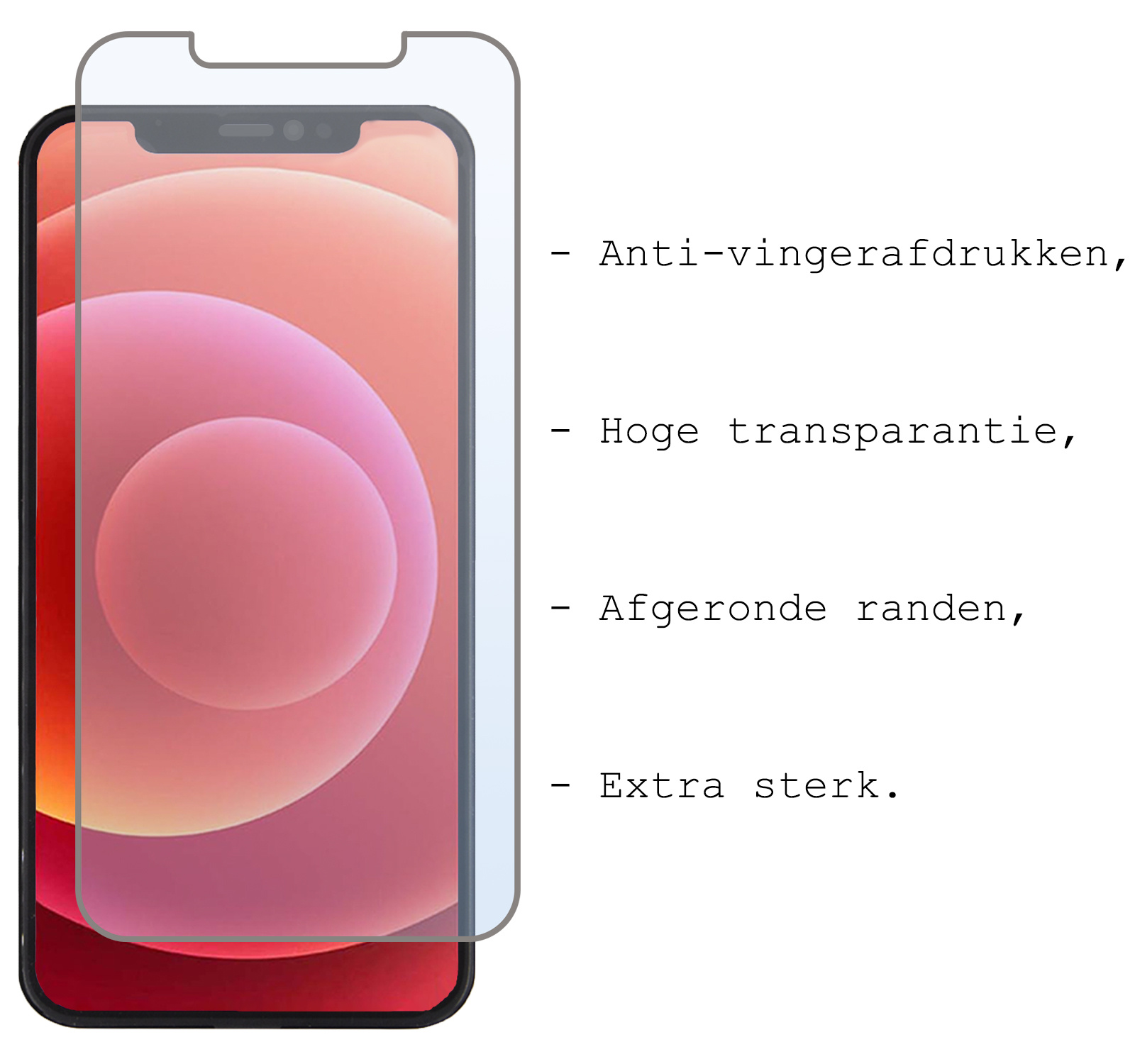 BASEY. Screenprotector Geschikt voor iPhone 12 Mini Screenprotector Tempered Glass - Screenprotector Geschikt voor iPhone 12 Mini Beschermglas Screen Protector Glas - 2 Stuks