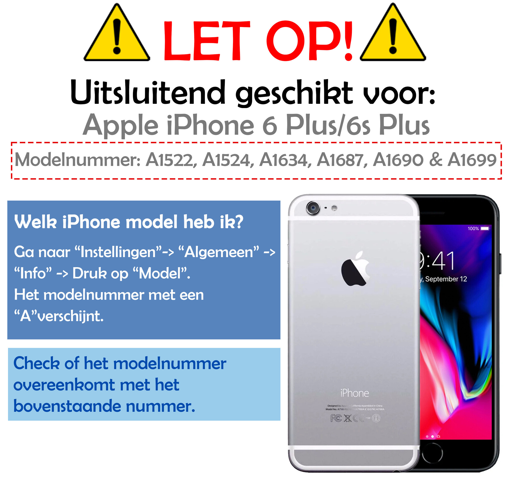 NoXx Screenprotector Geschikt voor iPhone 6s Plus Screenprotector Tempered Glass Gehard Glas Beschermglas - 3x