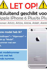 NoXx Screenprotector Geschikt voor iPhone 6s Plus Screenprotector Tempered Glass Gehard Glas Full Cover - 3x