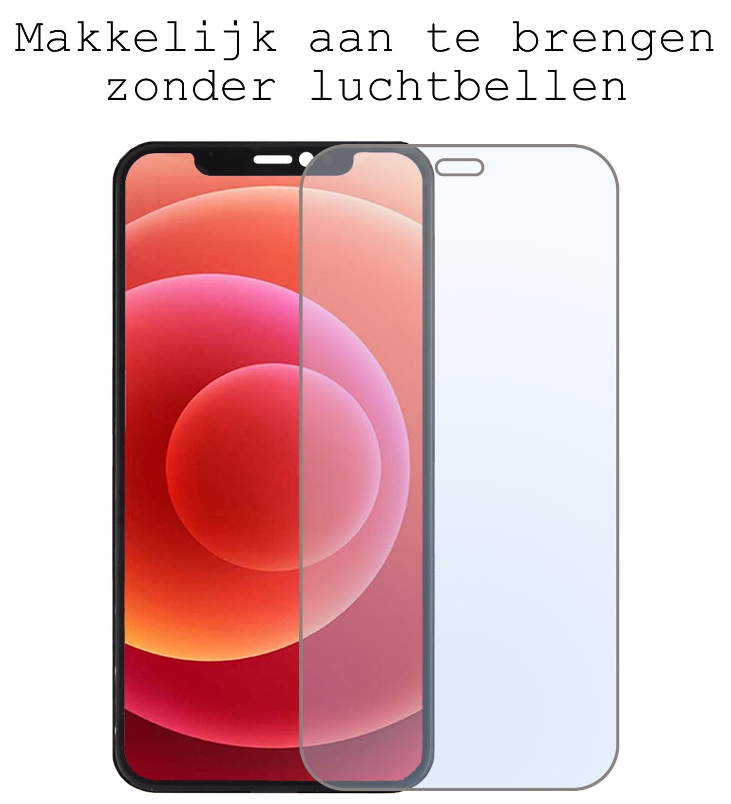 BASEY. Screenprotector Geschikt voor iPhone 12 Mini Screenprotector Tempered Glass Beschermglas Dichte Notch - Screenprotector Geschikt voor iPhone 12 Mini Screen Protector - 2 Stuks