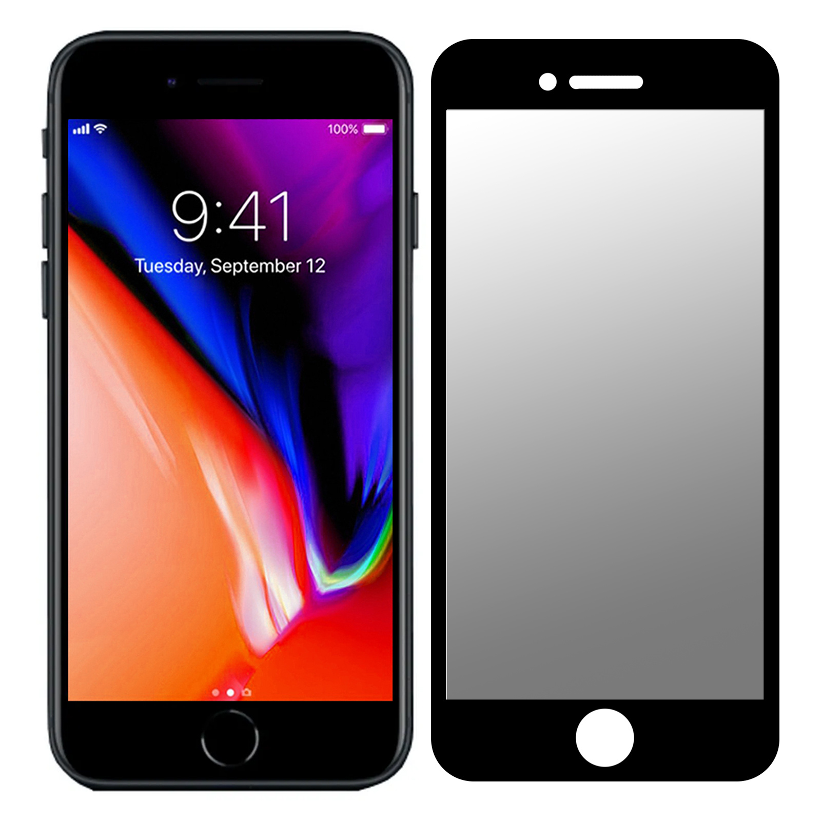 NoXx Screenprotector Geschikt voor iPhone 7 Screenprotector Privacy Tempered Glass Gehard Glas Display Cover - 2x