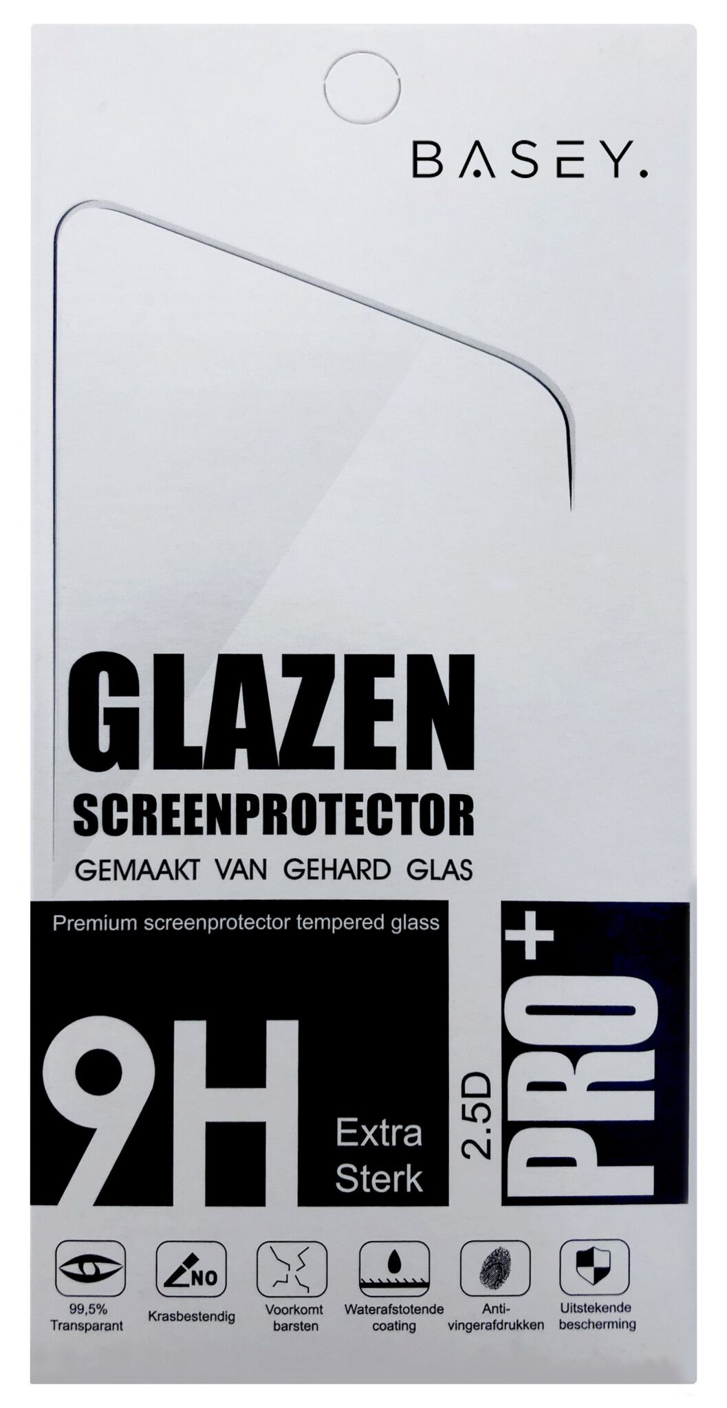 BASEY. Screenprotector Geschikt voor iPhone 12 Screenprotector Tempered Glass Beschermglas Dichte Notch - Screenprotector Geschikt voor iPhone 12 Screen Protector - 3 Stuks