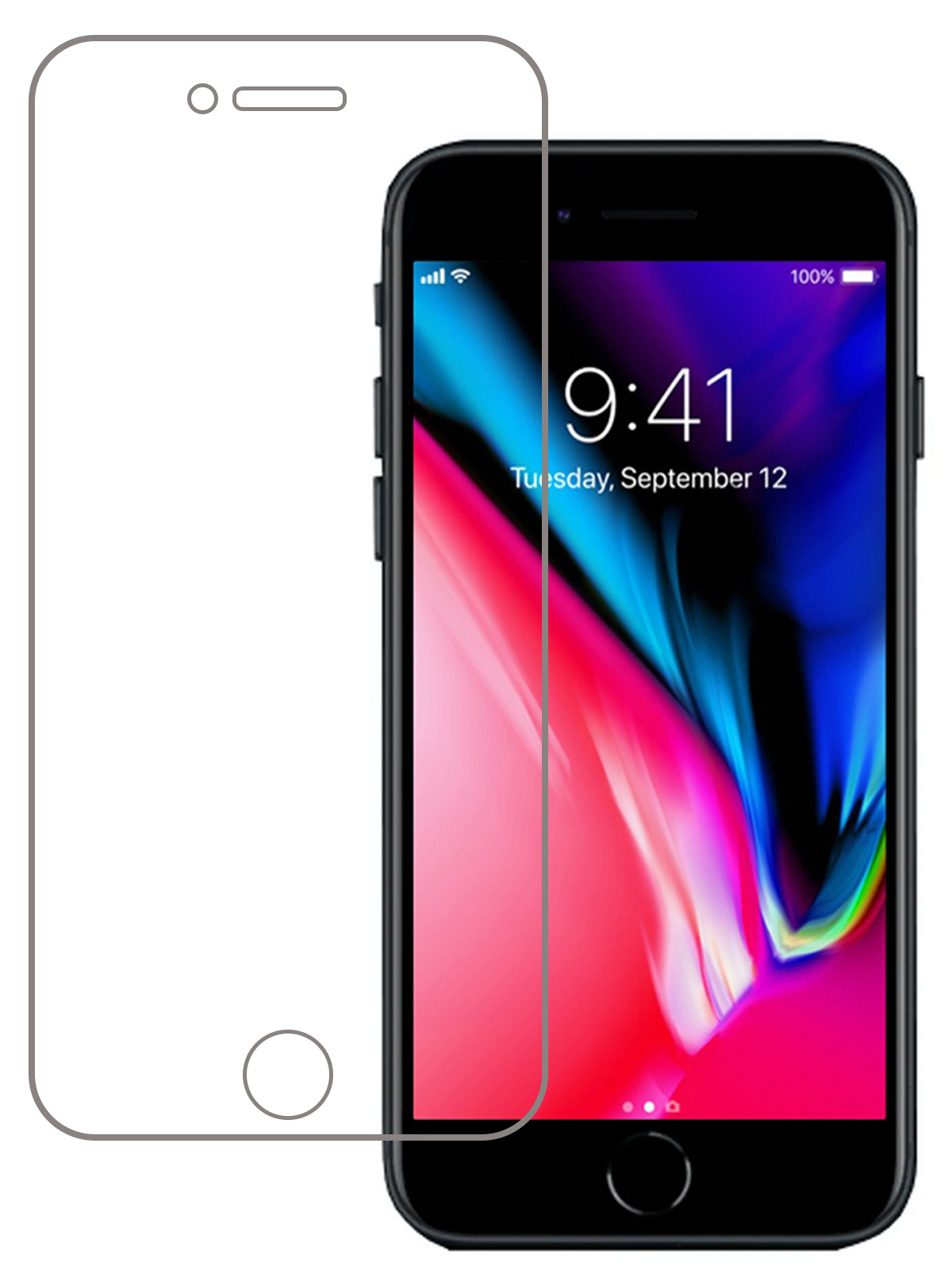 NoXx Screenprotector Geschikt voor iPhone 7 Plus Screenprotector Tempered Glass Gehard Glas Full Cover