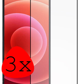 BASEY. BASEY. iPhone 12 Pro Screenprotector Glas Full Cover 3D - 3 PACK