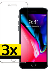 NoXx Screenprotector Geschikt voor iPhone 7 Plus Screenprotector Tempered Glass Gehard Glas Full Cover - 3x