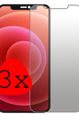 BASEY. Screenprotector Geschikt voor iPhone 12 Pro Screenprotector Privacy Beschermglas - Screenprotector Geschikt voor iPhone 12 Pro Screen Protector Full Screen Privacy - 3 Stuks
