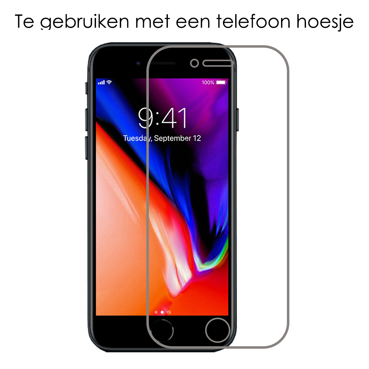 NoXx Screenprotector Geschikt voor iPhone 8 Screenprotector Tempered Glass Gehard Glas Beschermglas - 2x