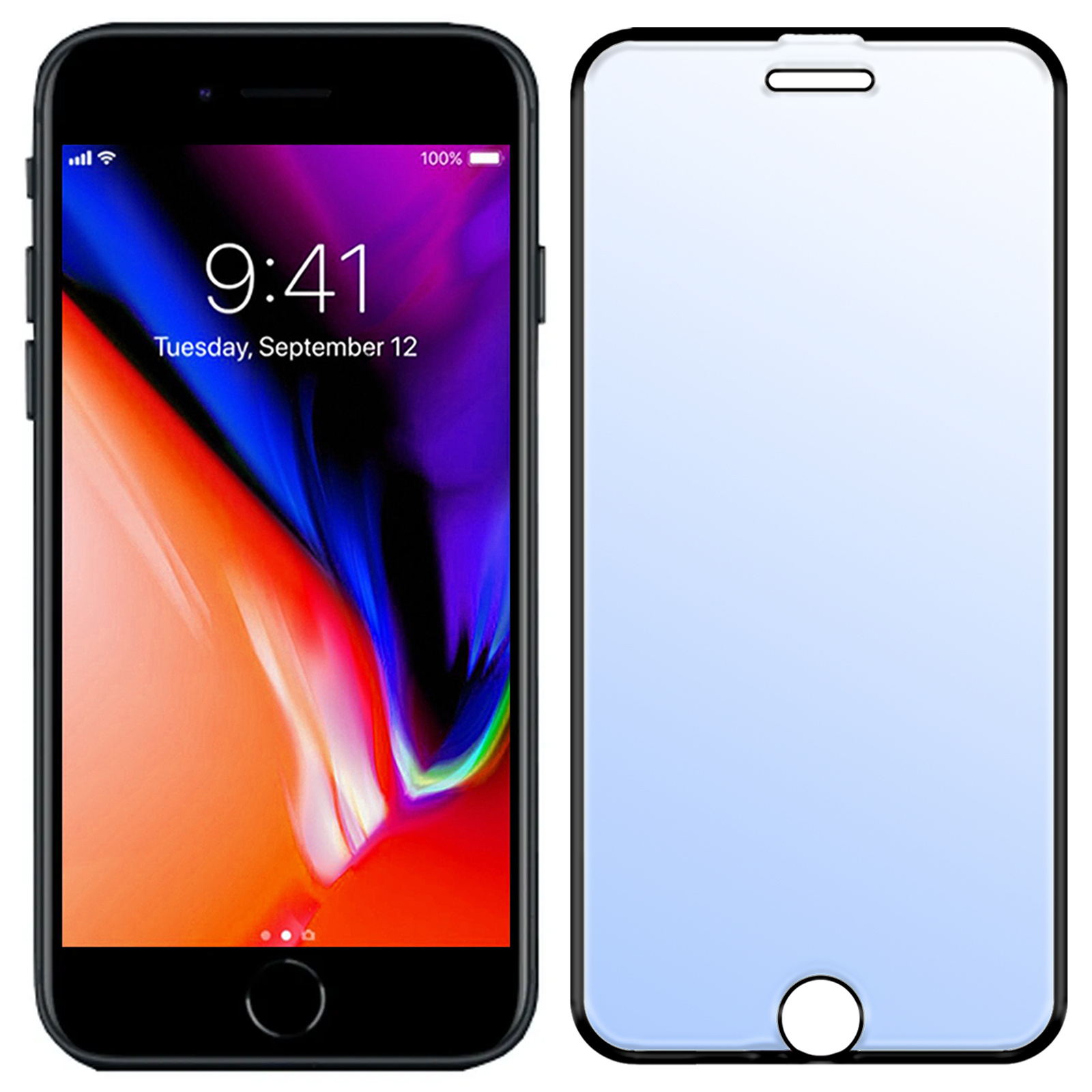 NoXx Screenprotector Geschikt voor iPhone 8 Screenprotector Tempered Glass Gehard Glas Full Cover