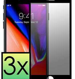 NoXx NoXx iPhone 8 Screenprotector Glas Privacy - 3 PACK