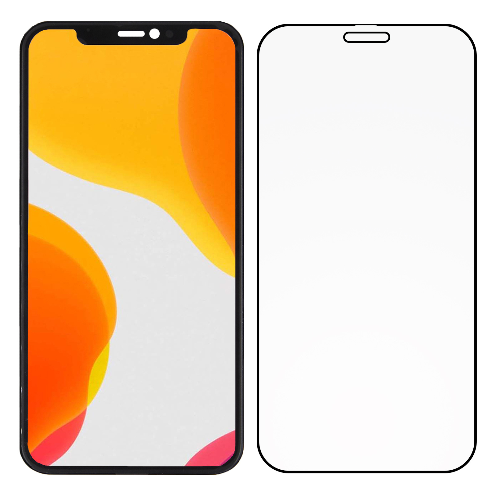 NoXx Screenprotector Geschikt voor iPhone X Screenprotector Tempered Glass Gehard Glas Full Cover - 3x