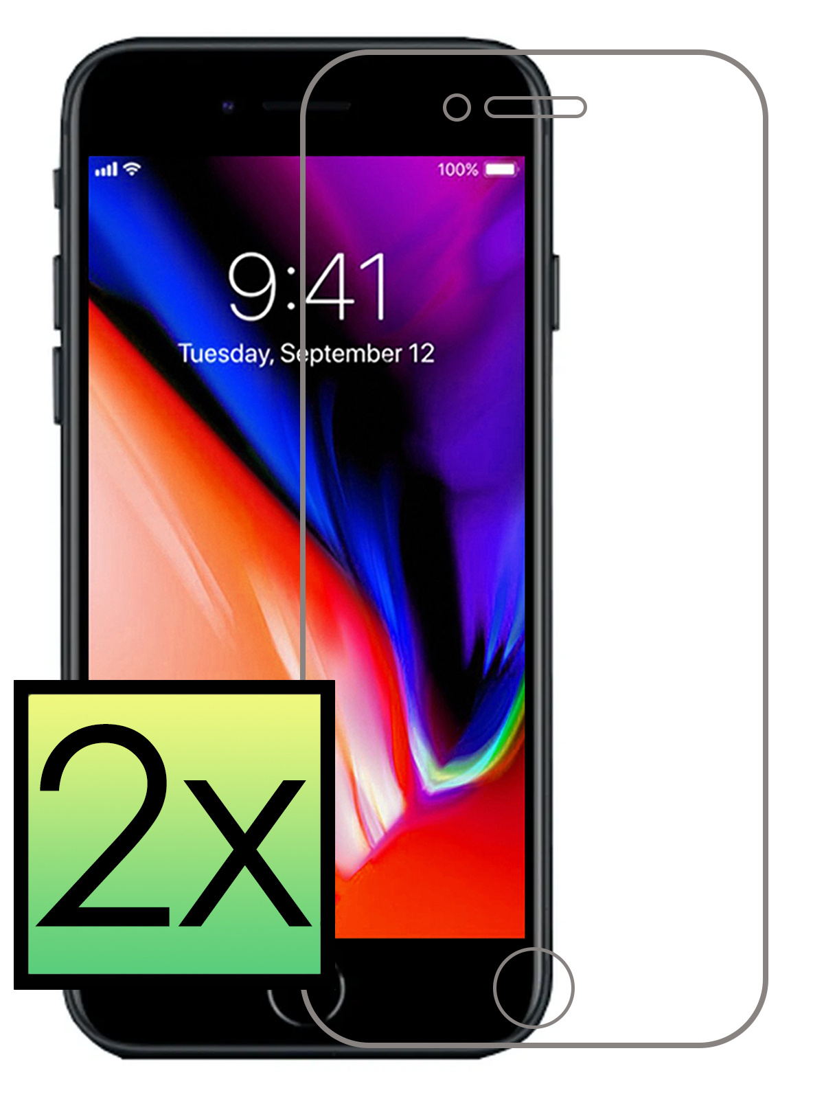 NoXx Screenprotector Geschikt voor iPhone SE 2022 Screenprotector Tempered Glass Gehard Glas Beschermglas - 2x