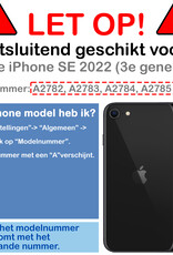 NoXx Screenprotector Geschikt voor iPhone SE 2022 Screenprotector Tempered Glass Gehard Glas Full Cover - 2x
