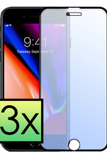 NoXx Screenprotector Geschikt voor iPhone SE 2022 Screenprotector Tempered Glass Gehard Glas Full Cover - 3x