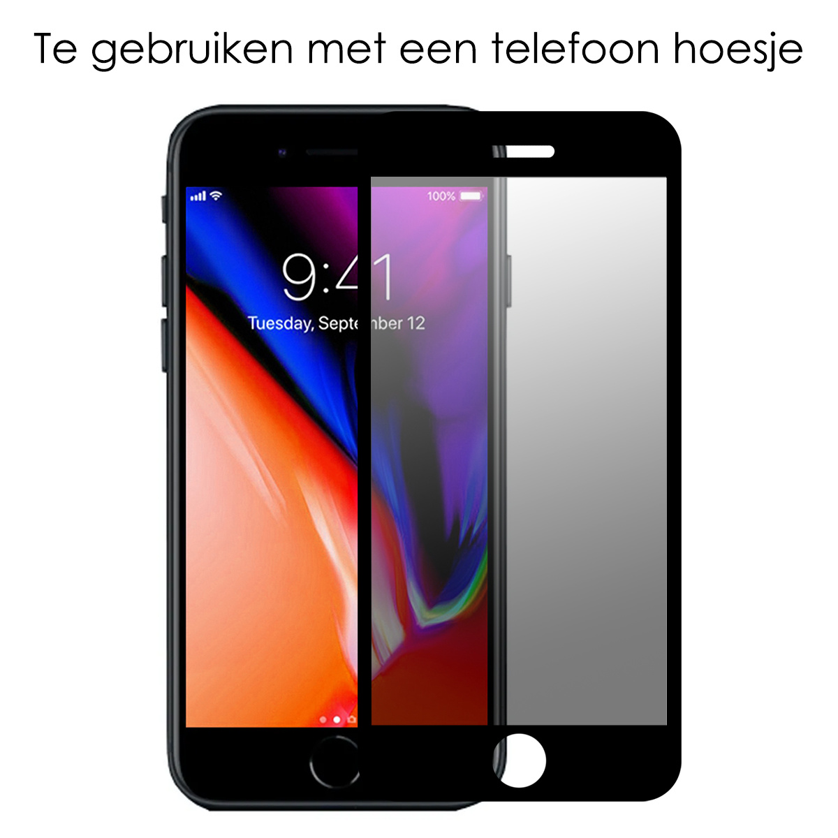 NoXx Screenprotector Geschikt voor iPhone SE 2022 Screenprotector Privacy Tempered Glass Gehard Glas Display Cover