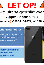 Nomfy Hoesje Geschikt voor iPhone 8 Plus Hoesje Siliconen Cover Case - Hoes Geschikt voor iPhone 8 Plus Hoes Back Case - 2-PACK - Zwart