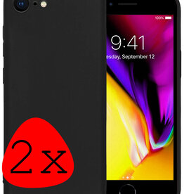 Nomfy Nomfy iPhone 7 Plus Hoesje Siliconen 2 PACK - Zwart