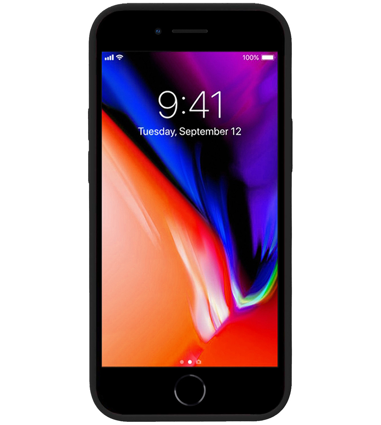 NoXx Hoes Geschikt voor iPhone 8 Plus Hoesje Cover Siliconen Back Case Hoes - Zwart