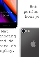 NoXx Hoes Geschikt voor iPhone 8 Plus Hoesje Cover Siliconen Back Case Hoes - Transparant